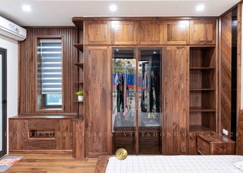 Tủ quần áo gỗ óc chó TA- 40